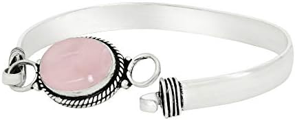 Natural Oval Gemstone Statement Cuff Bracelets for Women – Handmade Birthstone Bangle Bracelet Jewelry – Ideal Gift for Wedding, Christmas & Special Occasions