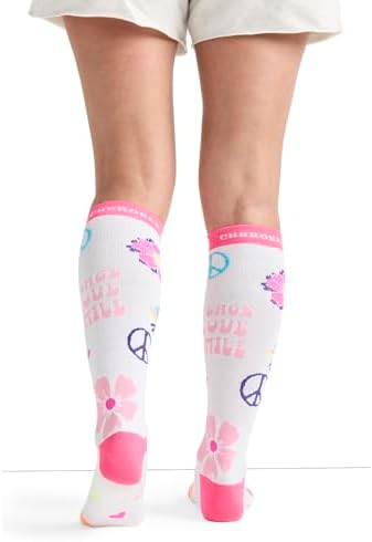 Cherokee Women's 10-15mmHg Compression Socks – Fun Print Knee Highs with Light Support, Soft Feel - PRINTSUPPORT