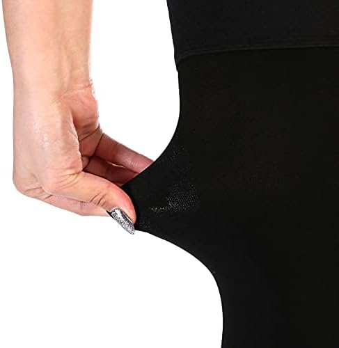 Leotruny Women Men 20-30 mmHg Support Open-Toe Thigh High Compression Stockings (C02-Black, Medium (1 Pair))