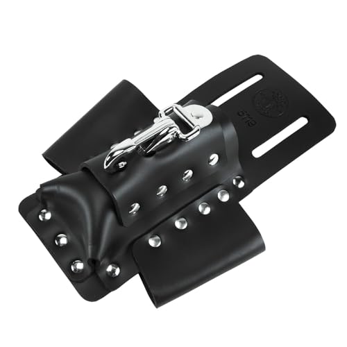 Klein Tools 5119 Tool Pouch, Multi Tool Holder with 4 Pockets and Knife Holder is Great for Electrician Gifts