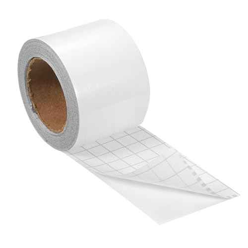 uxcell Wood Grain Tape, 2" x33 Ft Self Adhesive Wood Grain Repair Patch for Baseboards, Doors, Floor Repair, Furniture Home Decor Pearl White