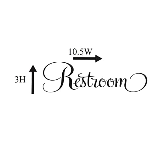 Thistle Brook Cottage Restroom Door Decal Vinyl Wall Quote Decal Bathroom 3H x10.5H inches