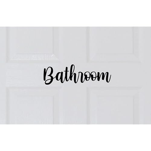 Thistle Brook Cottage Bathroom Door Decal Vinyl Wall Lettering Sticker Transfer Farmhouse Style 102