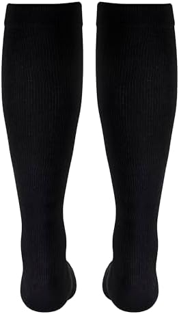 Truform Women's 15-20 mmHg Medical Compression Socks, Moderate Support Soft Stretch Comfort Microfiber, Knee High, Closed Toe, Black, Small