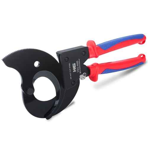 HKS Ratchet Cable Wire Cutter Heavy Duty for Cutting Electrical Aluminum Copper and Multi-core Cables up to 500mm©÷ (AWG 1000MCM) YEC-60D