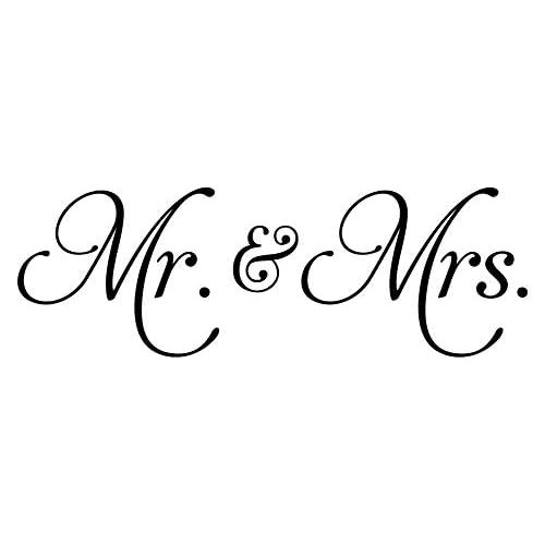 Mr&Mrs Wall Sticker Removeable Quote Vinyl Wall Art Decals