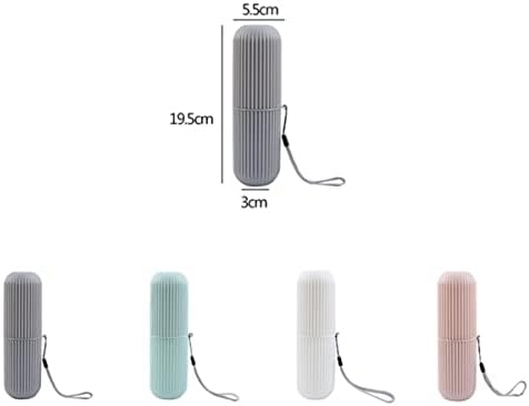 Beavorty 3pcs Travel Case for Toothbrushes Eco-friendly Holder Capsule Case Storage Box Random Color