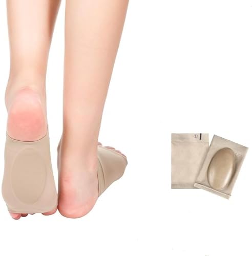 2Pcs Arch Support Foot Pad Cushion Soft Elastic Gel Silicone Forefoot Shoe Pad for Plantar Fasciitis Flat Foot Pain Relief Heel Spurs