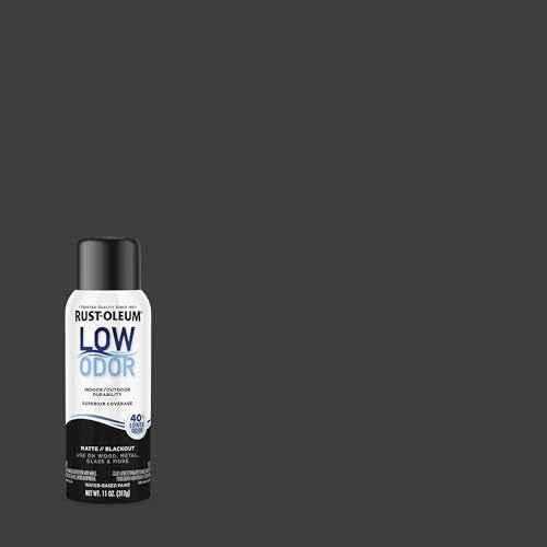 Rust-Oleum Low Odor Premium Spray Paint, 11 oz, Matte Blackout, 6 Pack