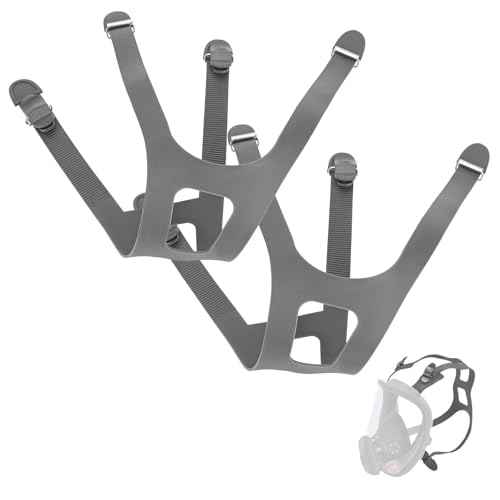 2 Pcs Replacement Head Harness Straps for Full Face Respirators Mask, Compatible with 3M Full Facepieces 6000 Series - 51131370055 - Size 6897/37005