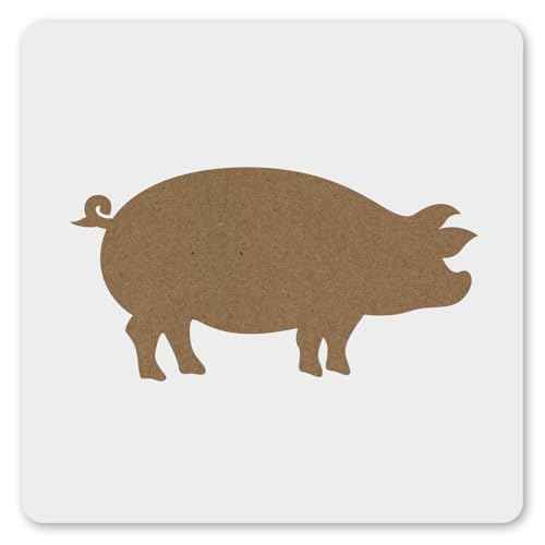 MAGJUCHE Farm Pig Stencil 12 Inches, Reusable Farm Animal Stencil for Painting DIY Crafts Decor