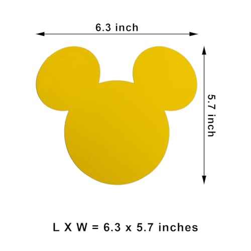 CHuangQi 60pcs Mickey Heads Paper Wall Stickers, Mickey Style Bunting for Wall Decoration, Also Great for Doorways or Glass Window