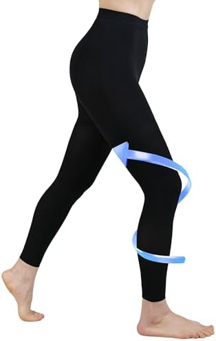 20-30mmHg Medical Compression Pantyhose, Women Compression Stockings & Leggings, Opaque Footless High Waist Opaque Compression Tights for Varicose Veins, Graduated Support Hose for Doctor