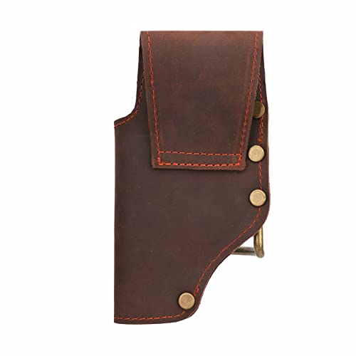 TOURBON Leather Tool Holder Plier Pouch Steel Loop Hammer Holster for 2-inch Wide Tool Belt