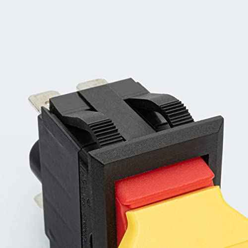 POWERTEC 120V/230V Dual Voltage Safety Paddle Switch, 16Amps, Large Paddle Switch for Power Tools, Fits Table Saw, Router Table, Drill Press, Bench Saw, Bandsaw, Dust Collectors (71672)