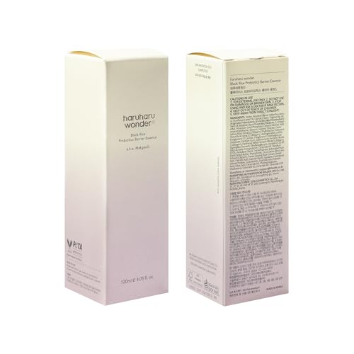 haruharu Wonder Black Rice Probiotics Barrier Essence, 4.05 fl.oz, Skin Flooding & Layering, Strengthens Skin Barrier, Moisturizes, Glowy Radiant Skin, Non-Comedogenic, Vegan Korean Skincare