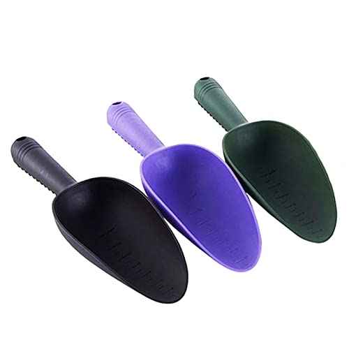 Plastic Garden Shovel Plant Hand Trowels 3 Pack Soil Planting Digging Transplanting Multi-Function Beach Sand Pet's Food Scoop Garden Tools