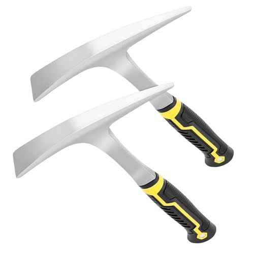 2 Pack 30oz Weeding Mattock Hoe, Small Rock Pick Axe with A Pointed Head and Pick Axes for Digging, Mining, Carpenters, Geologists