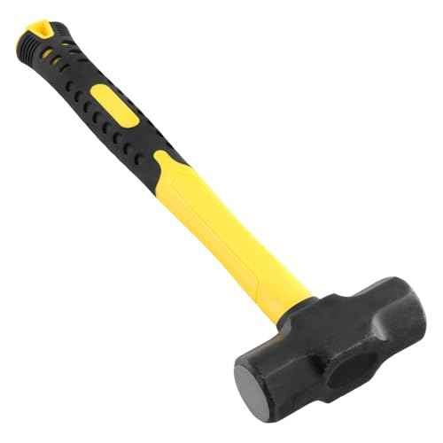 3 PCS 2lbs Sledge Hammers with Shock Absorption Handles, Solid Stoning Hammers, High Impact Tool Hammers for Dismantling, Fixing, Knocking