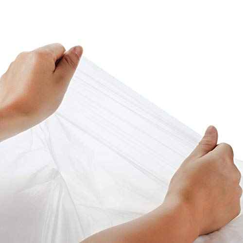 Painters Drop Cloth 13 Feet by 16 Feet Plastic Painting Tarp Waterproof Cover Clear Tarp Plastic Sheeting 1 Mil Thickness Furniture Cover