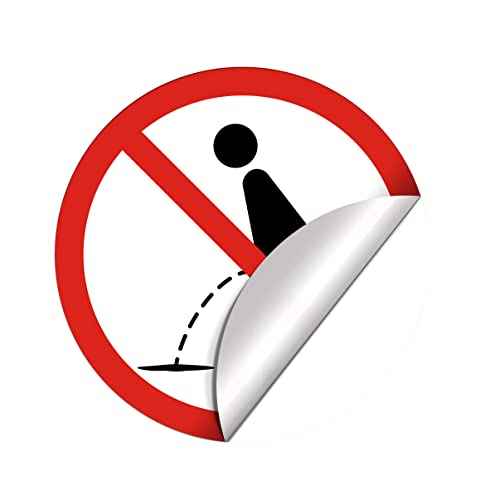 dealzEpic - Do Not Pee Here/No Peeing Sign Stickers - Self Adhesive Peel and Stick Decals