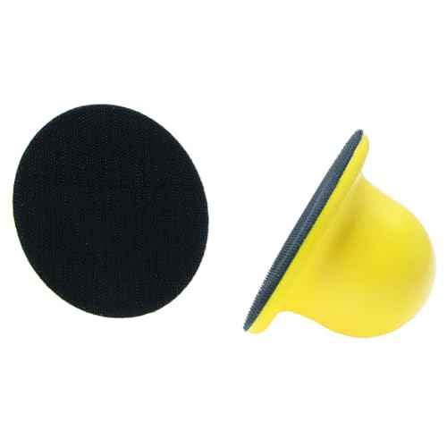 AUTOTOOLHOME Sanding Blocks 4-1/2 Inch Hook and Loop Sanding Block 2 PCS Round Hand Sanding Block for Wood Furniture Restoration Home Arts and Crafts