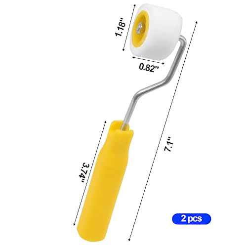 4/5 inch mini Paint Rollers for Touch up Trim Edge or Corner, Extra Small Paint Wool Brushes, Tiny Painting Tool(2 Pack)