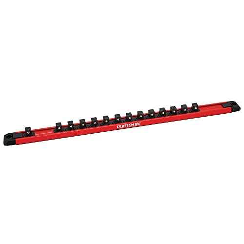 CRAFTSMAN Locking Magnetic Socket Rail Holder, Tool Tray Storage Organizer, 3/8 Inch Drive (CMMT99410)