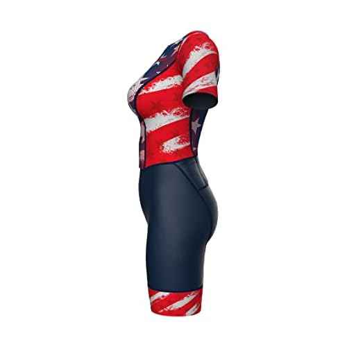 Sparx Aero Triathlon Suit Women Short Sleeve Tri Suit Women Running Swimming Cycling Skinsuit
