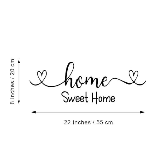 Home Sweet Home Heart Shape - Carved Vinyl Separated Letters Home D?cor Art Letters Vinyl Wall Decal Sayings