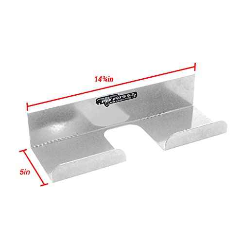 Pit Posse 607 Push Broom Hanger Rack Holder Aluminum Trailer Organizer-Made in USA- Race Car Enclosed Cargo Shop Garage Accessory - (Silver)- Toy Hauler, 5th Wheel, Snowmobile