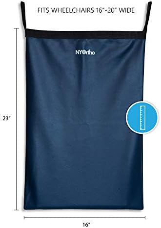 NYOrtho Wheelchair Foot-Rest Extender Elevating Pad - Leg Cushion Protector + Carrying Bag | Secures Easily with Quick-Release Strap Seat Widths 16" - 20" + Carrying Bag, 2" Foot Platform