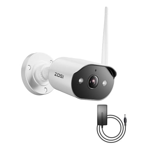 ZOSI WiFi 6 2K Add-on Camera,3MP Plug-in Security Camera with Power Supply,Night Vision,2 Way Audio,Only Compatible with Same Brand Wi-Fi 6 NVR Recorder System Model:ZR08WU,ZR08WS,ZR08PP