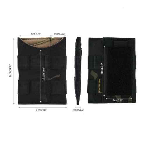 VIPERADE VE9 EDC Pocket Organizer Tool Pouch, Multitool Sheath with Patch Area for DIY, EDC Pocket Pouch with 3 Slip Pockets for Men Outdoor Activity Daily Carry