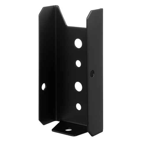 2x4 Fence Brackets for Wood Rail, 80 Pack Black Deck Railing Brackets for 2¡± X 4¡± Wood Post, Thickness 1.2mm(18 Gauge) Fence Bracket, Screws Not Included