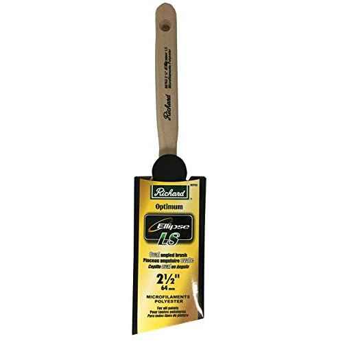 Richard 80763 Oval Angled Paint Brush with Long Sash Wood Handle, 21/2"