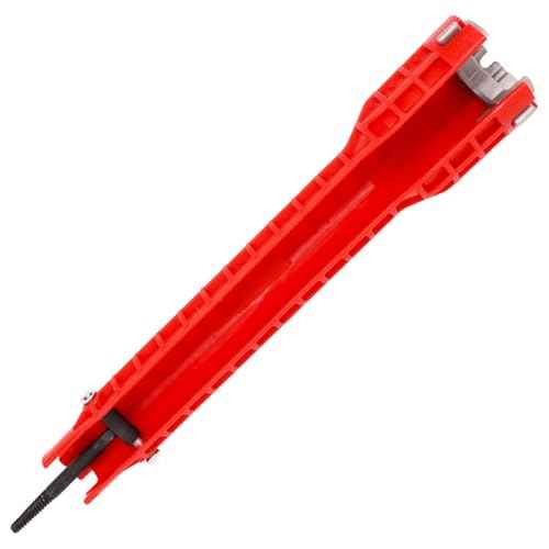 14 in 1 Multifunctional Sink Wrench, Under Sink Wrench Faucet Tool, Kitchen Drain Tub Removal Nut Plumbing Installation and Repairs Tool for Toilets Bathroom Tight Spaces (Red, 1 Set)