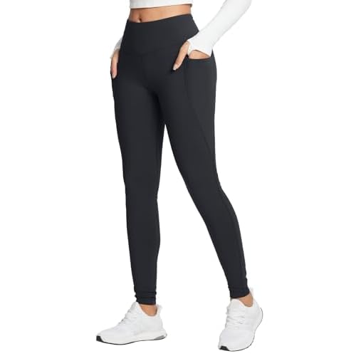 baleaf 25''/30'' Women's Fleece Lined Leggings Water Resistant High Waist Winter Running Hiking Pants Zipper Pockets