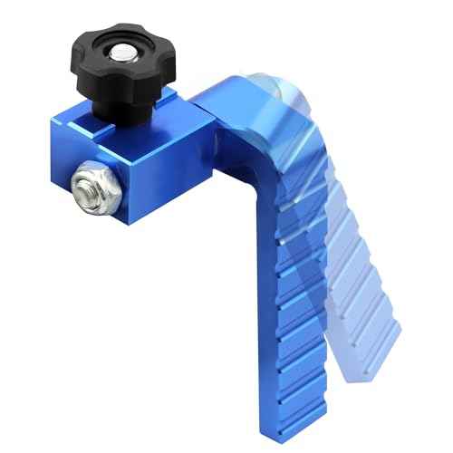 t track stop block 3-Inch Fence Flip Stop for Woodworking, Blue 2Pack