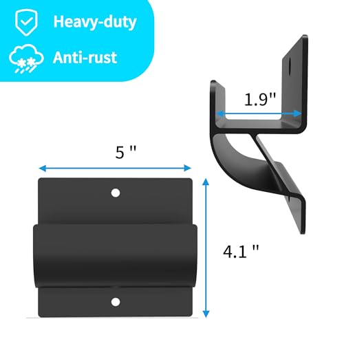 Ladder Hooks for Garage Organization,Ladder Hangers for Garage Storage Wall Mount Ladder Rack and Wheelbarrow Hanger,Heavy Duty Garage Hooks Wall Ladder Storage Hangers (5 inch 2PCS)