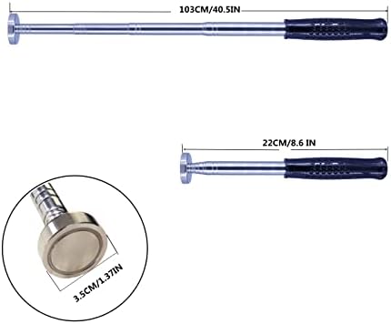 35lb Telescoping Magnet Tool Stick Magnetic Pickup Tool,Gadget for Men Tool Magnet Stick Gifts for Men for Auto Repairer Carpentry etc.Extend up to 41". Small Metal Extends Tools. (2 Pack)