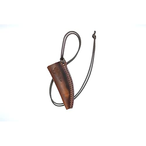 Leather sheath for mushroom knife Opinel is designed to be carried in a pocket, bag on a belt or neck - Y2S