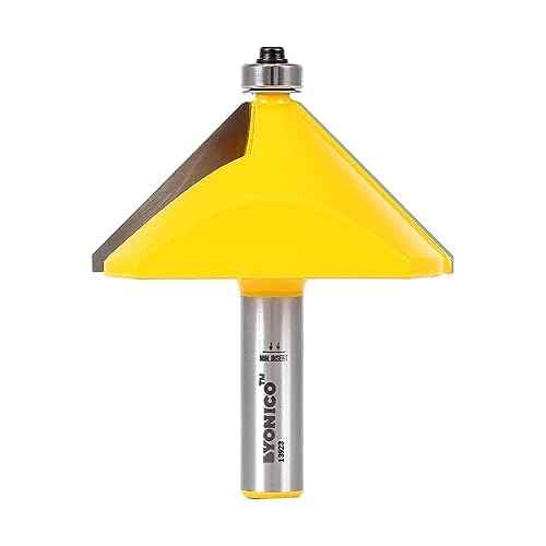 YONICO Chamfer Router Bits Edge Forming 45 Degree 1/2-Inch Shank 13923
