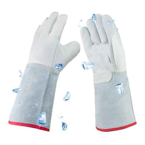 -482¢µ/-250¡É Cryogenic Gloves, 14.2"/36cm Low Temperature LN2 Liquid Nitrogen Freezer Dry Ice Cryo Antifreeze Gloves for Liquid Nitrogen Cold Storage