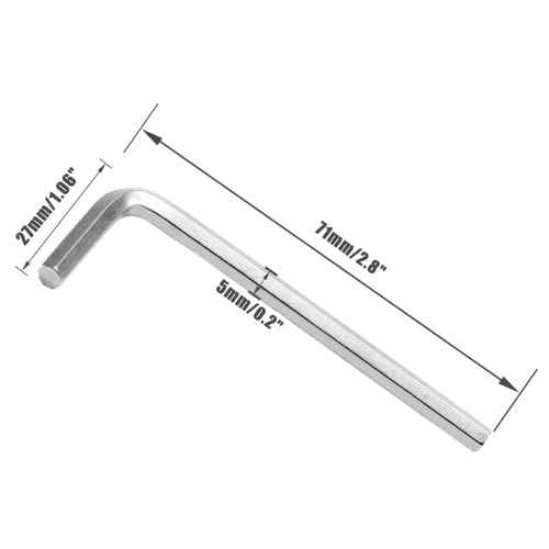 Piutouyar 5mm Hex Key Allen Key L Shaped Small Hex Wrench 10Pcs