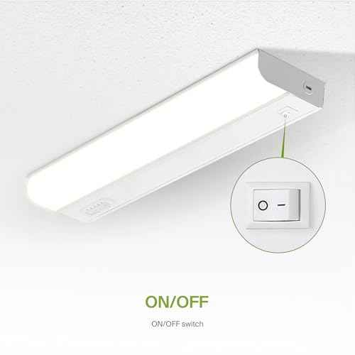 ASD 18 Inch LED Under Cabinet Lighting Hardwired, On/Off & Color Temp Switch, 10W 807LM, 5CCT 2700K-5000K CRI90+, Dimmable Under Counter Lights for Kitchen, Under Cabinet Lights, 2 Pack, UL