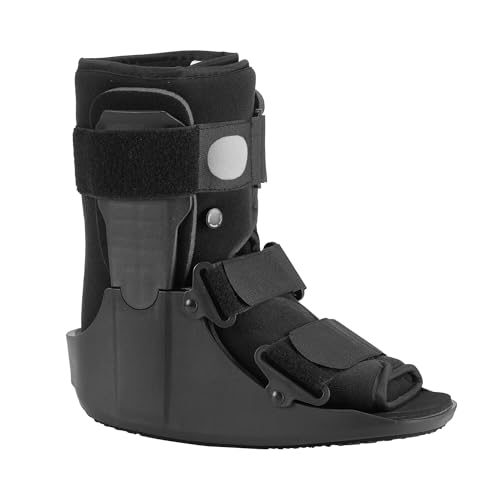 Short Walking Boot, Air CAM Fracture Boot Protection Walker with Plastic Molded Uprights Support for Sprained Ankle Injured Broken Foot Recovery Fits Left or Right Foot X-Large