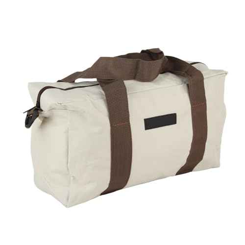 Garosa Wide Mouth Tool Bag Waterproof Wrench Bag Cable Bag Machine Storage Bag Canvas Case Handbag Gray for Electricians Plumbers Mechanics Handymen (20in)