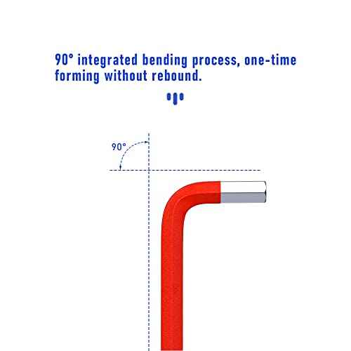 6mm Ball End Hex Key Allen Wrench,Internal Hexagonal Wrench, L Shaped Long Arm S2 Steel Repairing Tool£¬Red