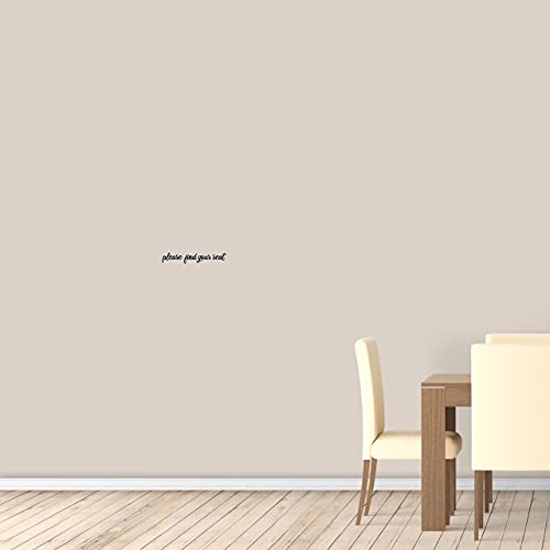 Please Find Your Seat Wedding Decal, Wedding Seating Sign Sticker for Venue, Reception, Party, Special Event | 18" Wide x 3" Tall | Gold | Pick Your Color & Sticker Size